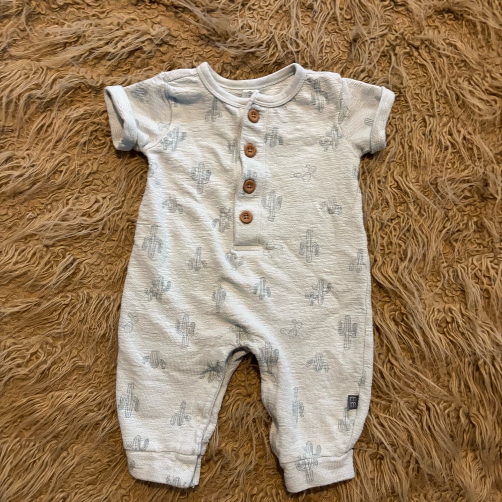 Southwest Baby Rompers Mint Green Cactus & Black “Howdy” Spring Summer Lot 3-6mo - Picture 10 of 10